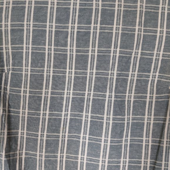Linen Window-Pane Print Boxy Shirt - Picture 9 of 10